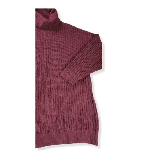 Arizona Turtle neck Knit Dress Burgundy Medium Jr. - Picture 2 of 2
